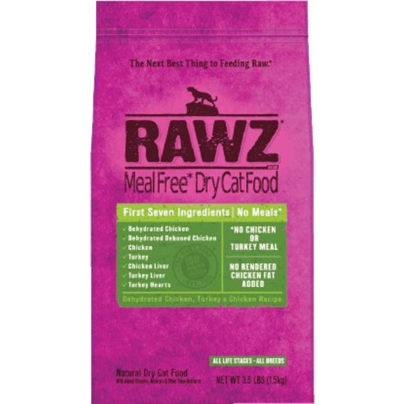 RAWZ Dehydrated Chicken & Turkey Recipe Dry Cat Food 1.75 Lb