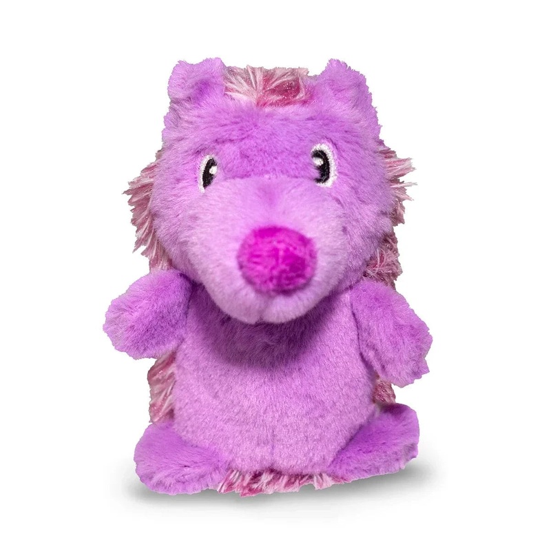ThoozyPet Hedgehog Plush Dog Toy in Purple 5 in