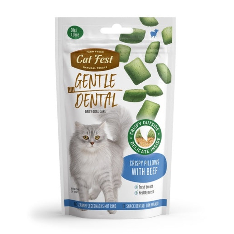 Cat Fest Dental Treats For Cats -Crispy Pillows -Chicken 30g