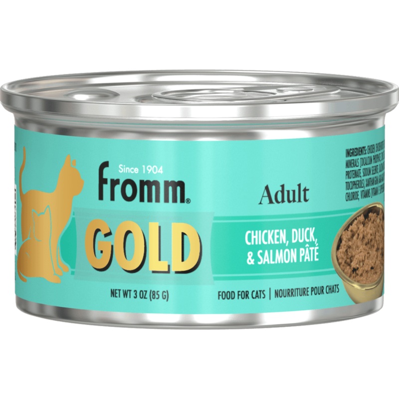 Fromm Adult Gold Wet Cat Food – Chicken, Duck, & Salmon Pt – 3oz Can