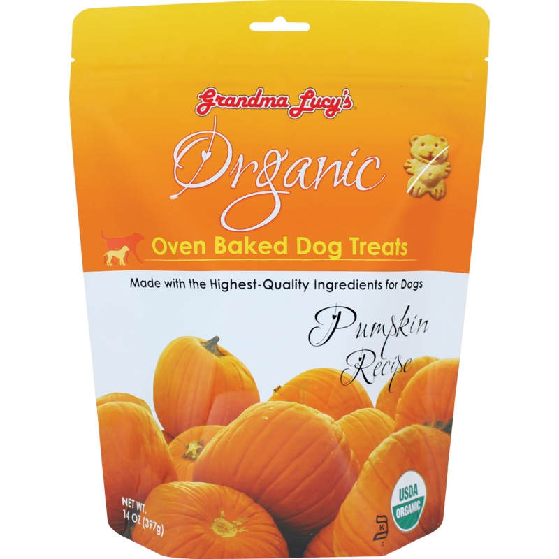 Grandma Lucy’s Organic Oven Baked Pumpkin Flavor Dog Treats 14 oz