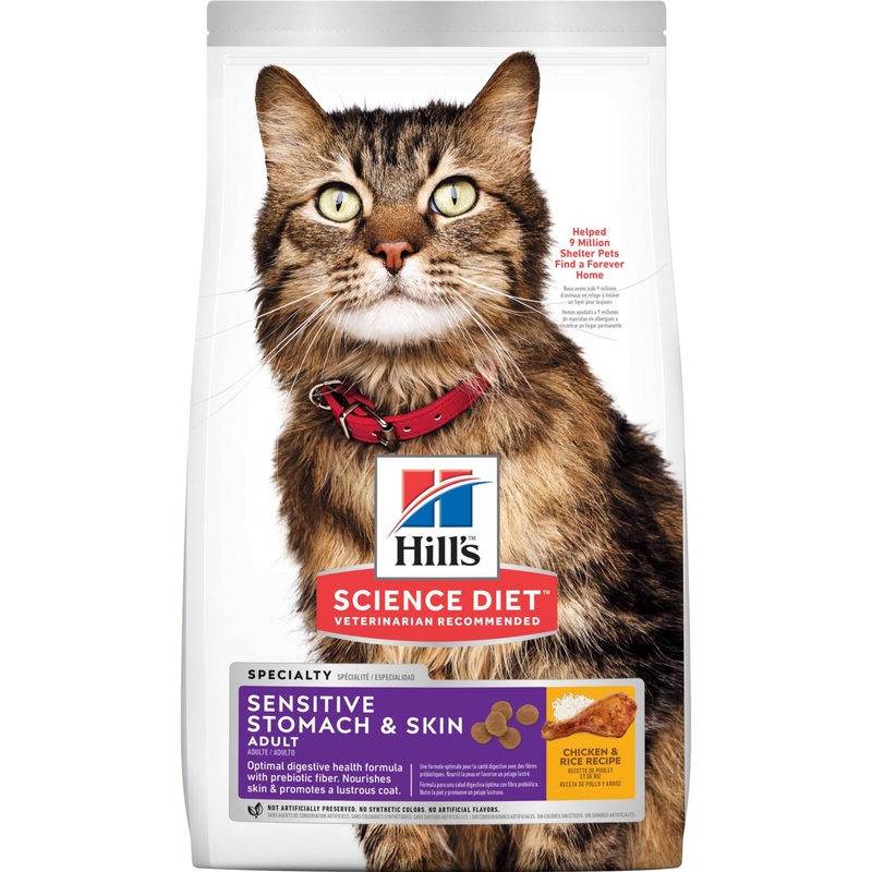 Hill’s Science Diet Adult Sensitive Stomach & Skin Cat Food 7-lb