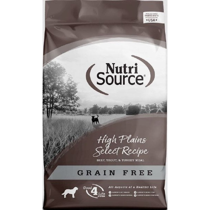 NutriSource High Plains Select Grain Free, Dry Dog Food 26 Lb