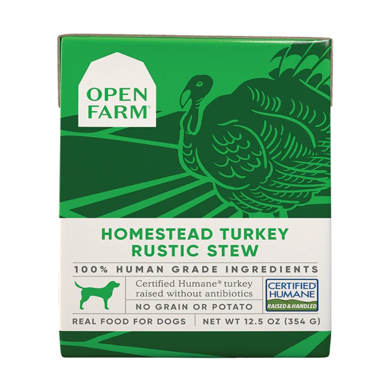 Open Farm Homestead Turkey Rustic Stew Wet Dog Food 12.5 oz Each
