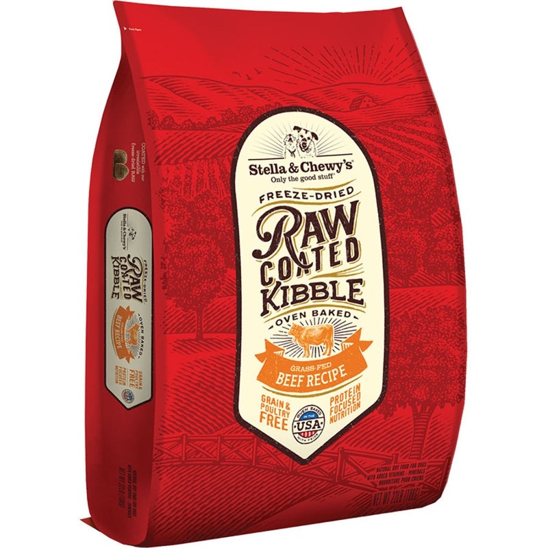 Stella & Chewys Raw Coated Kibble Grass-Fed Beef Dog Food 3.5lb