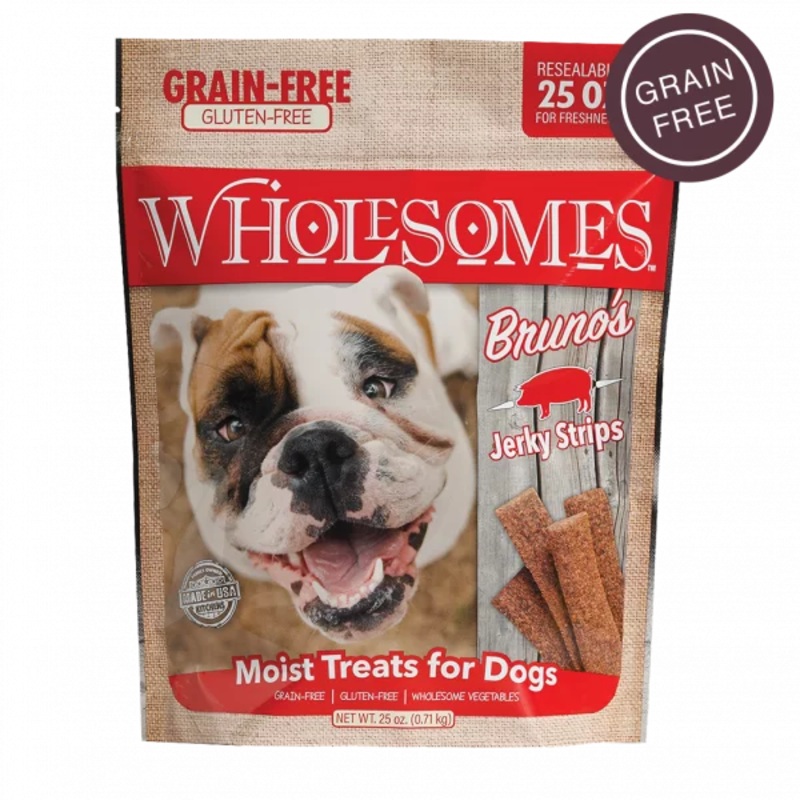 Wholesomes Brunos Pork Jerky Sticks For Dogs 25 Oz