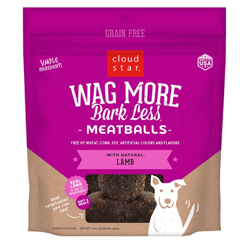 Cloud Star Wag More Bark Less Meatballs: Lamb Dog Treats 14-oz