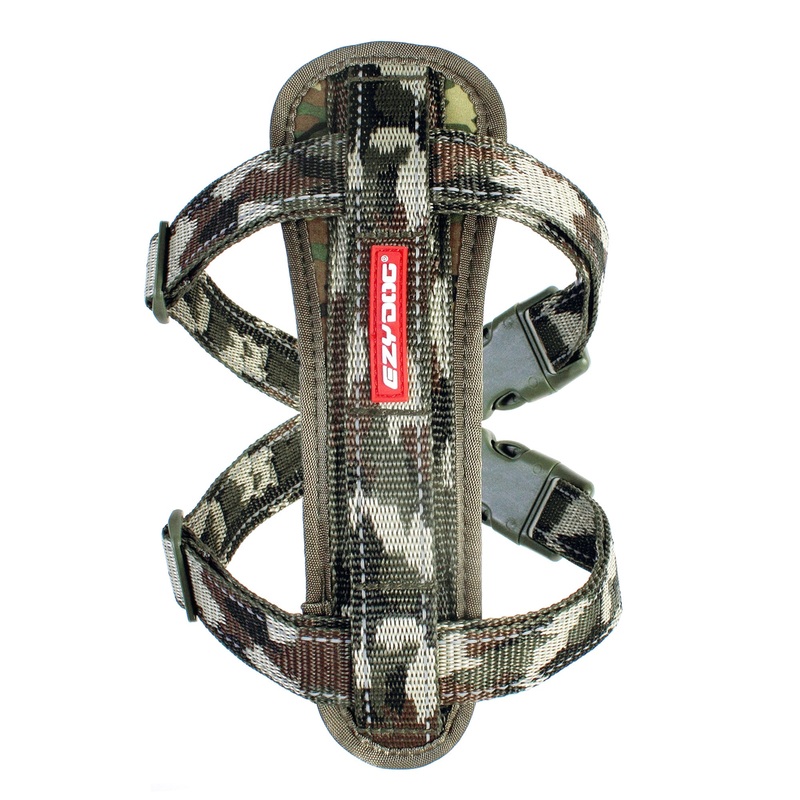 EzyDog Chest Plate Dog Harness – Green Camo Green Camo Small (Girth 15-24″)