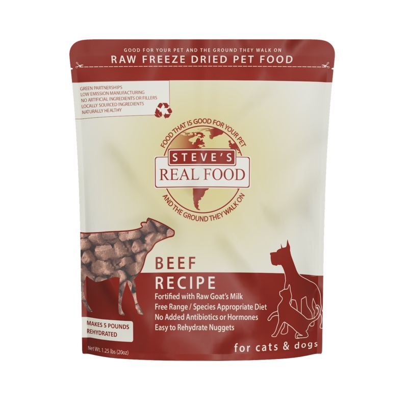 Freeze-Dried Raw Dog Food BEEF RECIPE – 20oz