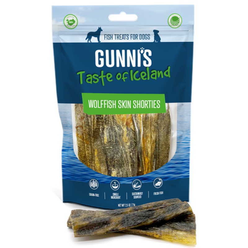 Gunnis WolfFish Skin Shorties Dog Treats