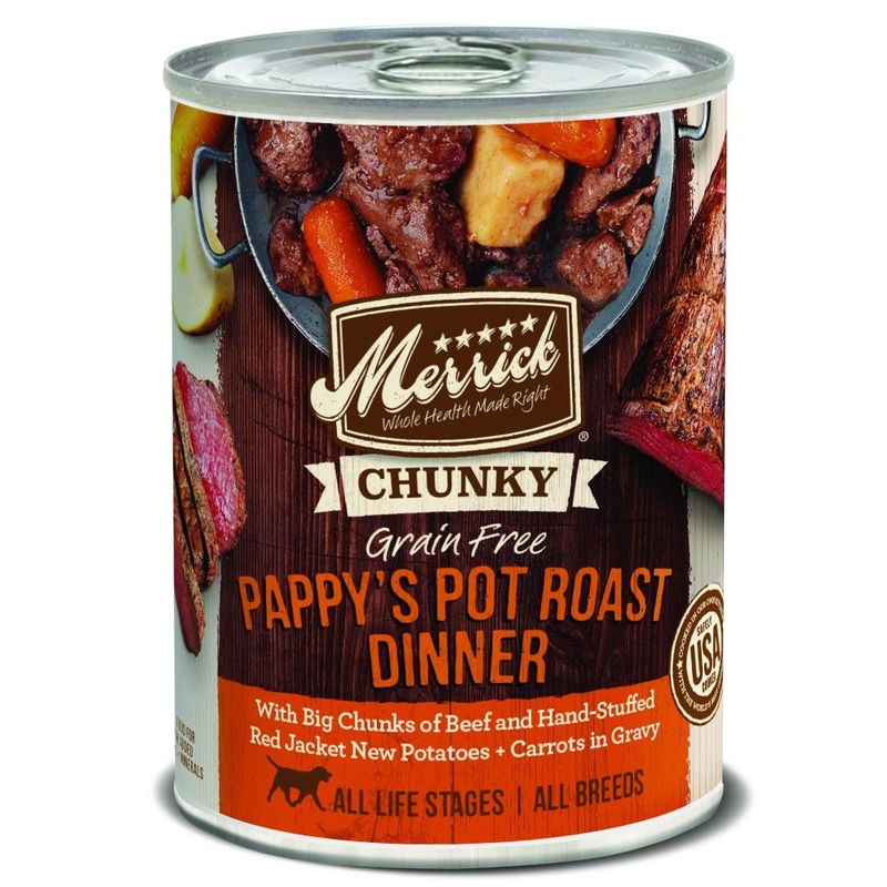 Merrick Grain Free Chunky Pappy’s Pot Roast Dinner Canned Dog Food