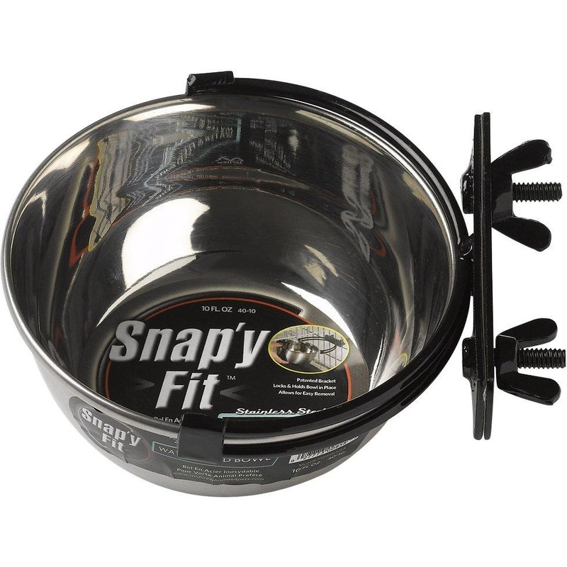 Midwest Stainless Steel Snap’y Fit Water and Feed Bowl