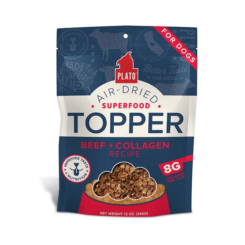 Plato Air-Dried Superfood Food Topper for Dogs Beef & Collagen 12 oz