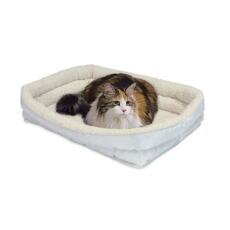QuietTime Deluxe Fleece Double Bolster Pet Bed 24 Inch