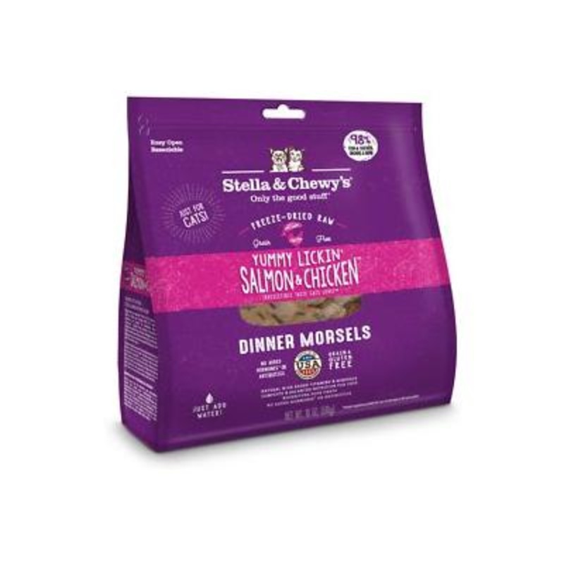 Stella and Chewy’s Salmon & Chicken Dinner Morsels Freeze-Dried Dry Cat Food, 18 oz.