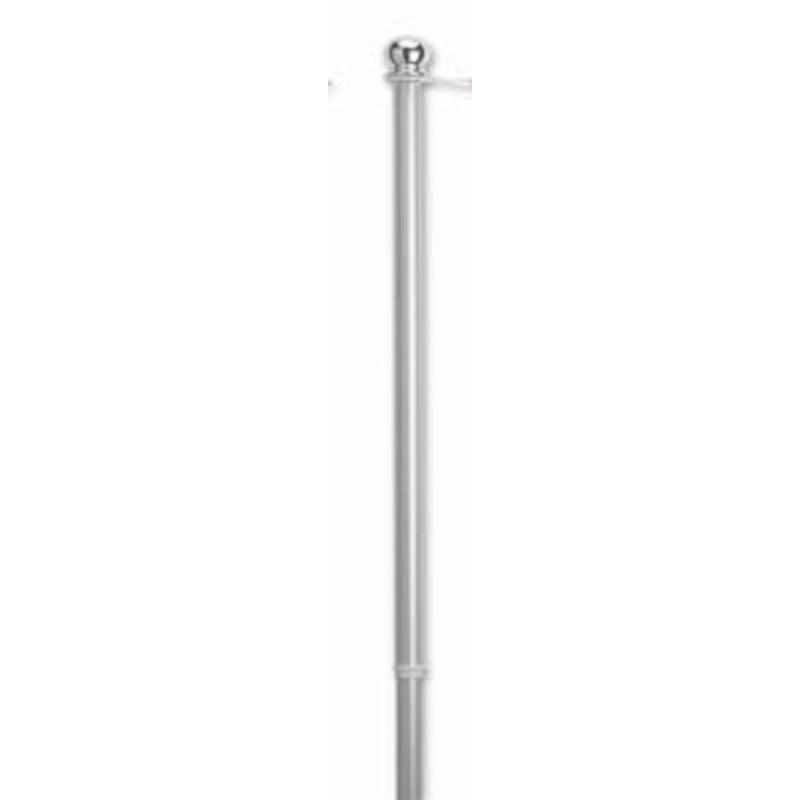 Valley Forge 1-Piece Brushed Aluminum Flag Pole – Retail Packaging (minimum order 12) 5′