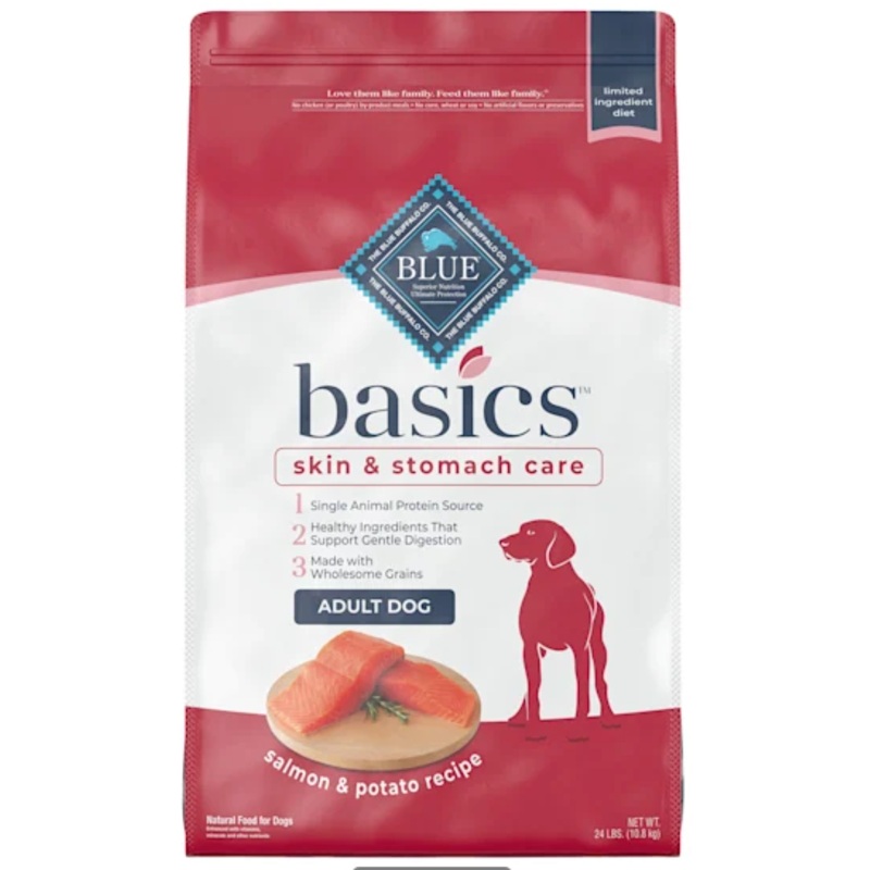 Blue Buffalo Basics Adult Skin & Stomach Care Salmon & Potato Recipe Dry Dog Food