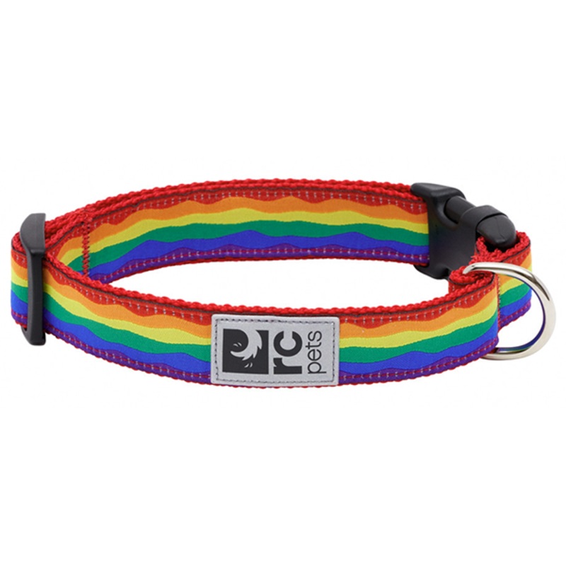 Buckle Clip Dog Collar Horizon Rainbow Pattern XS ( 7 in – 9 in Neck Girth, 5/8 in Webbing )