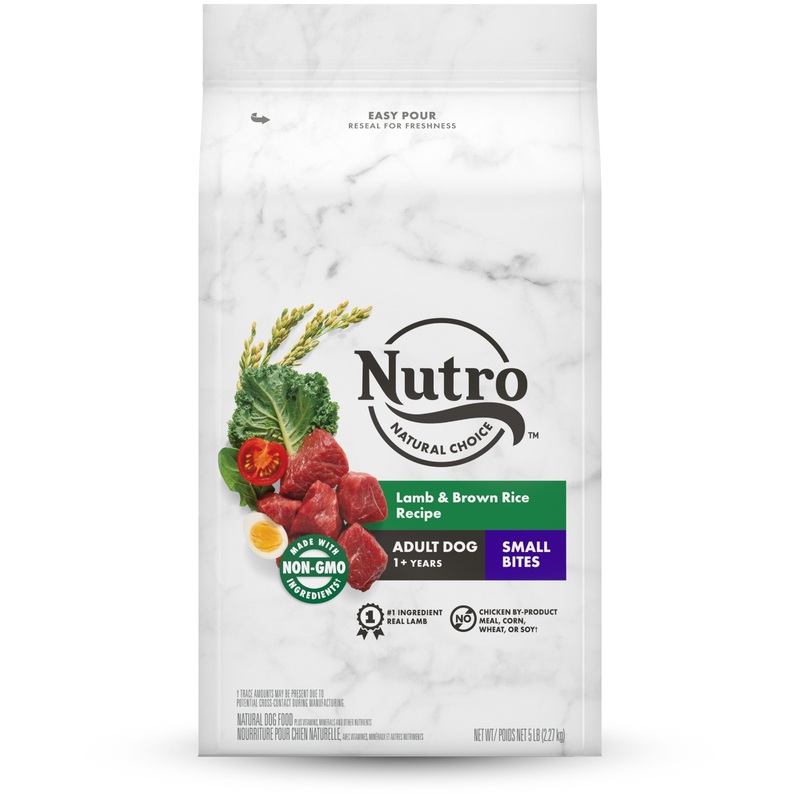 Nutro Adult Small Bites Lamb & Brown Rice Recipe Dry Dog Food 12 lb