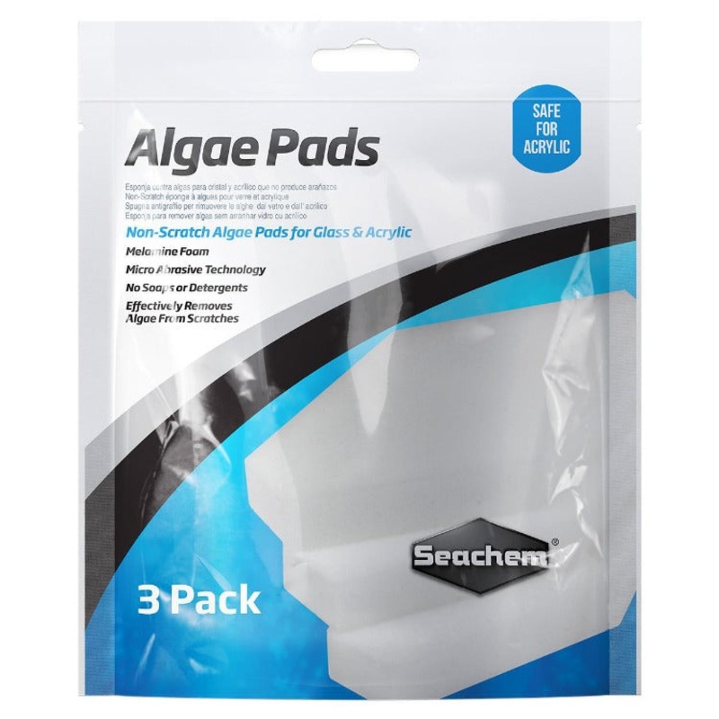 Seachem Algae Pads 3 Pack – Safe for Glass & Acrylic