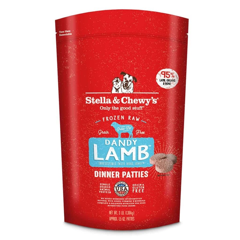 Stella & Chewy’s Frozen Raw Dandy Lamb Patties for Dogs