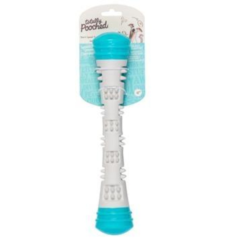 Totally Pooched Squeak Stick Teal Small Toy for Dogs 8.5 in