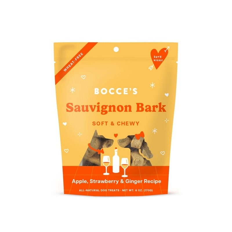 Bocce’s Bakery Soft & Chewy Dog Treats Sauvignon Bark 6 oz