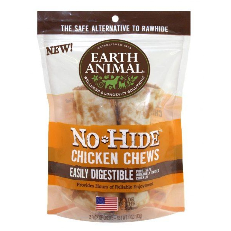 Earth Animal No-Hide Chicken Chews 4″ 2 Pack