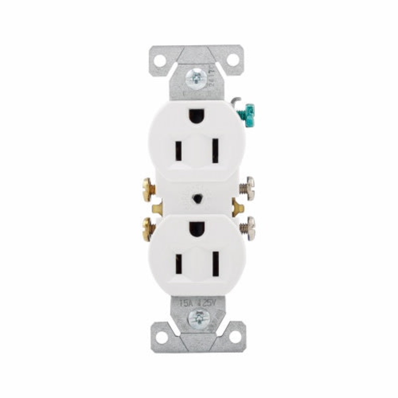 Eaton Cooper Wiring Residential Grade Duplex Receptacle 15A, 125V White 125V White