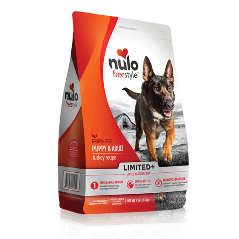 FreeStyle Limited+ Grain-Free Turkey Recipe Puppy & Adult Dry Dog Food 4 Pounds