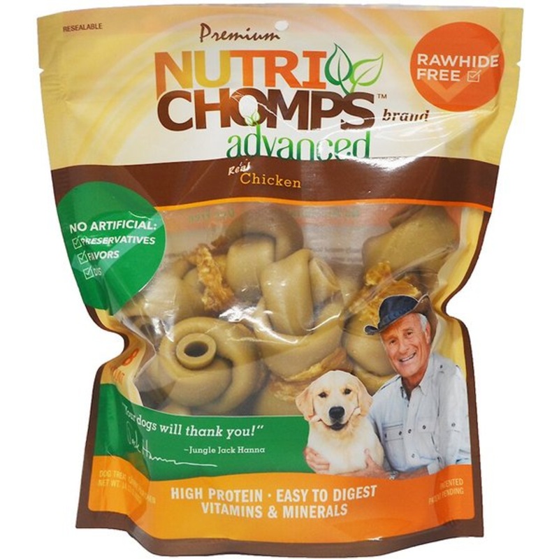 Nutri Chomps Advanced Knot Dog Chew Chicken Mini 8 count
