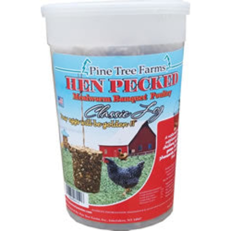 Pine Tree Farms Hen Pecked Mealworm Banquet Poultry Classic Log