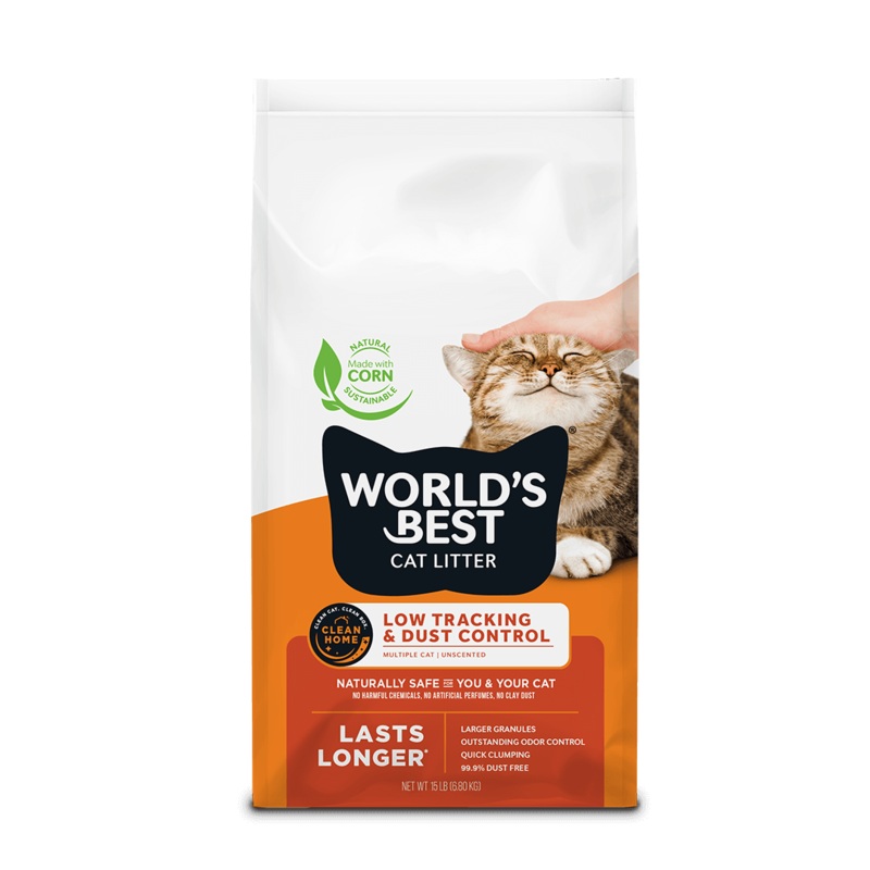 World’s Best Cat Litter Low Tracking & Dust Control 15LB