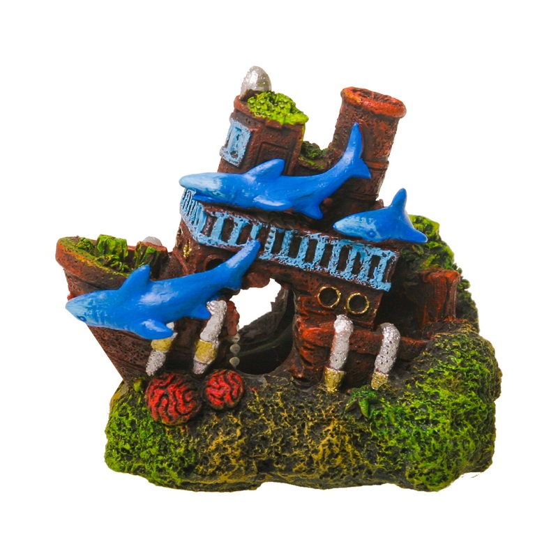 Exotic Environments Shark Shipwreck Ornament