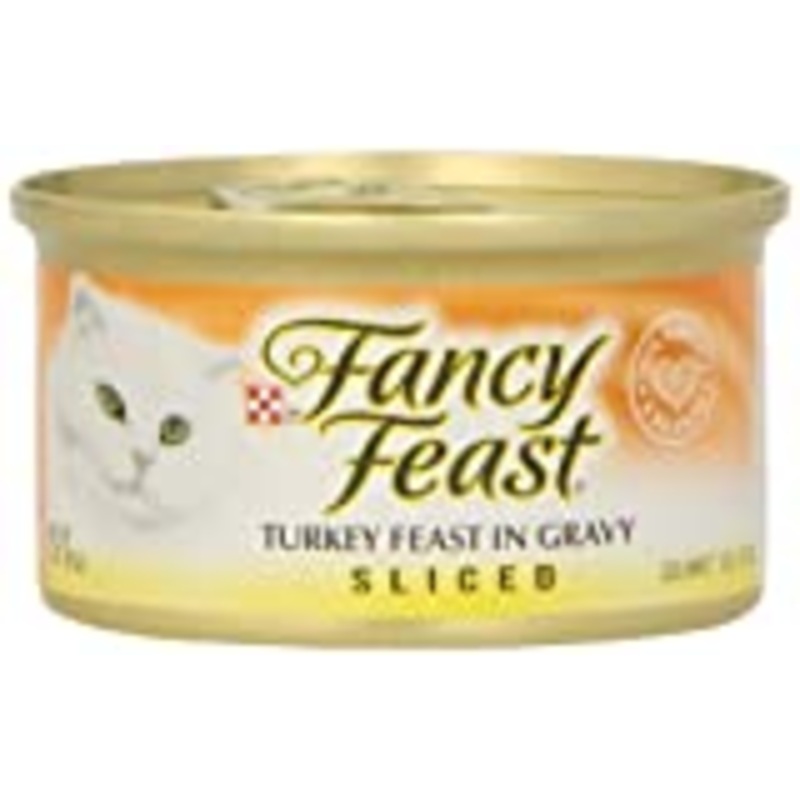 Fancy Feast Gravy Wet Cat Food  Sliced Turkey Feast in Gravy  3 oz. Can
