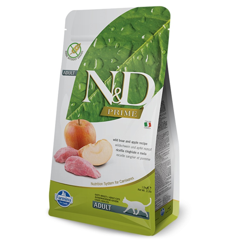 Farmina N&D Prime Formula Wild Boar & Apple Adult Cat Food