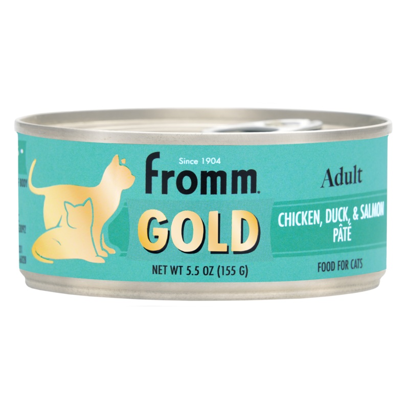 Fromm Gold Adult Chicken, Duck, & Salmon Pt Cat Food 5.5 oz, Single Can