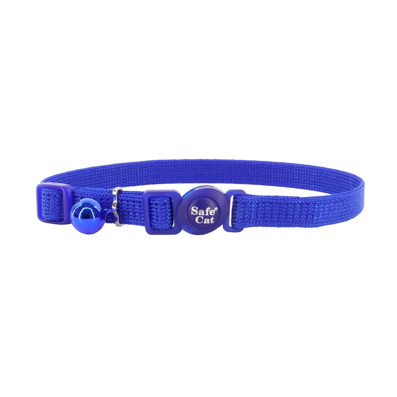 Safe Cat Adjustable Breakaway Collar with Bell – Blue