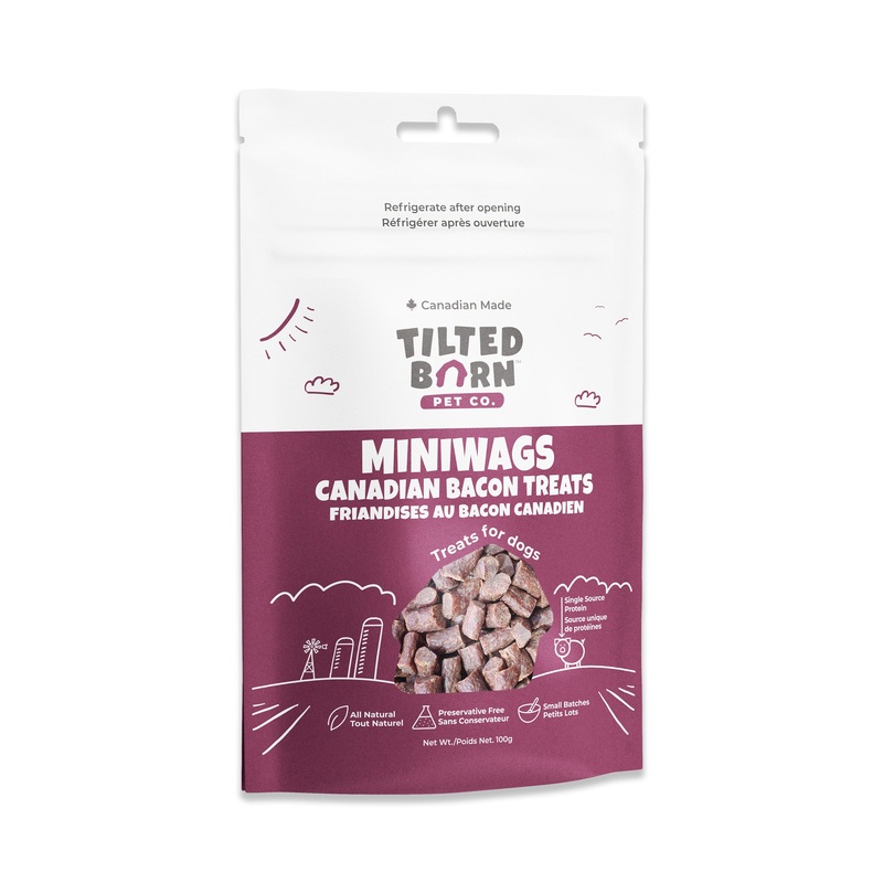 Tilted Barn Canadian Bacon Miniwags Dog Treats 100g