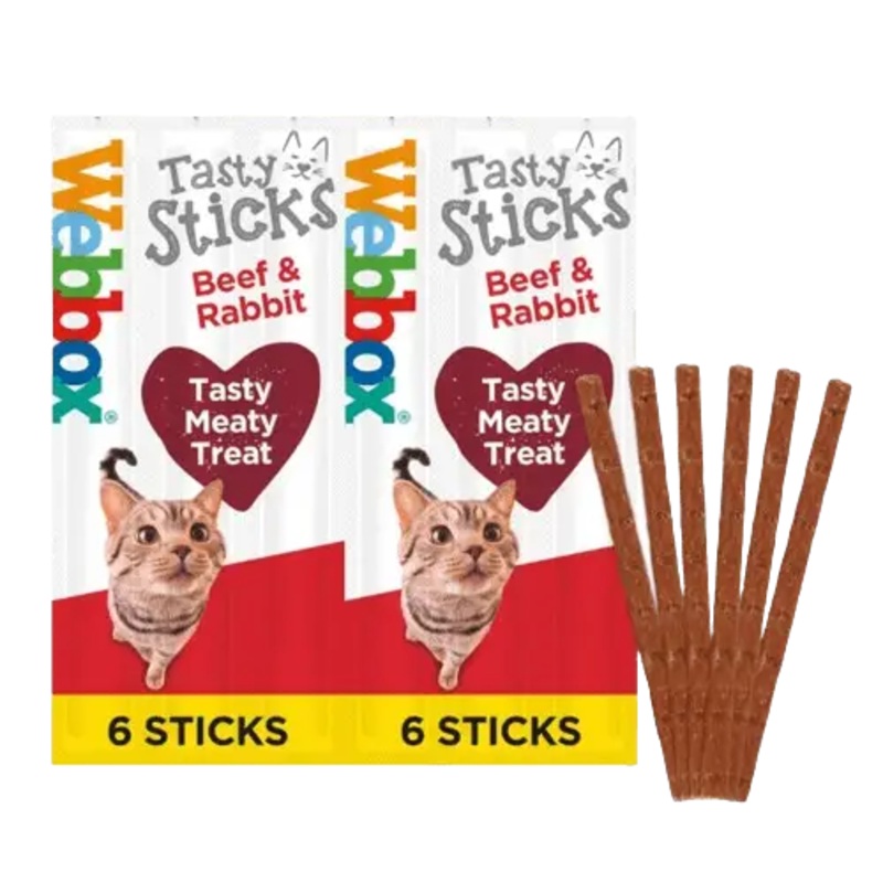Webbox Cats Delight Tasty Cat Beef & Rabbit 6 Stick