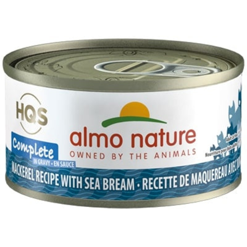 Almo Nature HQS Complete Cat Grain Free Mackerel with Sea Bream Canned Cat Food