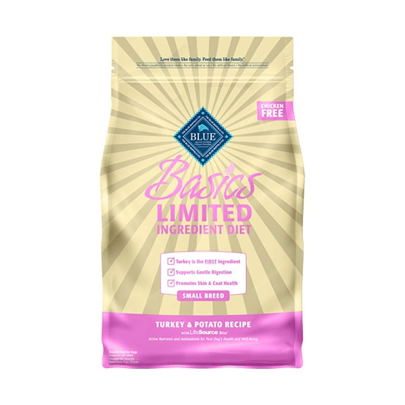 Blue Buffalo Basics Limited Ingredient Diet Turkey & Potato Recipe Small Breed Adult Dog Food 11 Lbs