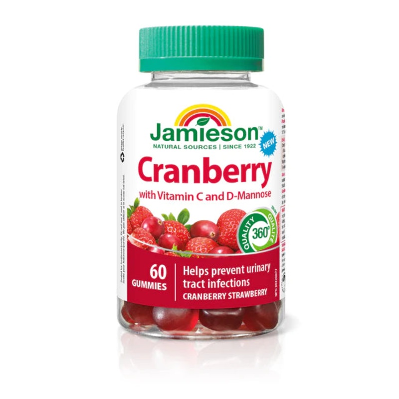 Jamieson Cranberry with Vitamin C & D-Mannose 60 gummies