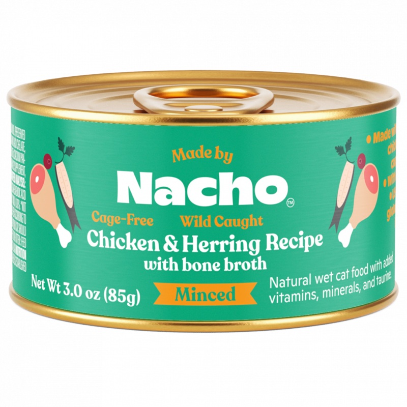 Made By Nacho Cage-Free Chicken & Wild Caught Herring Minced Recipe With Bone Broth