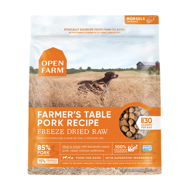 Open Farm Farmers Table Pork Freeze Dried Raw Dog Food 3.5-oz