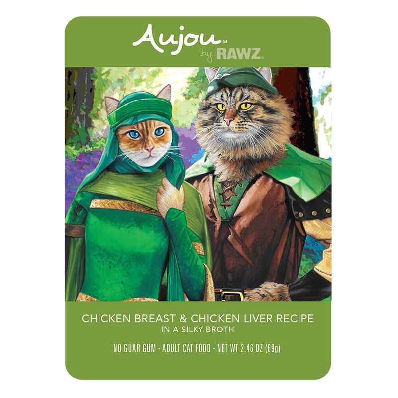 RAWZ Aujou Chicken & Chicken Liver Wet Cat Food 2.46-oz. Pouch