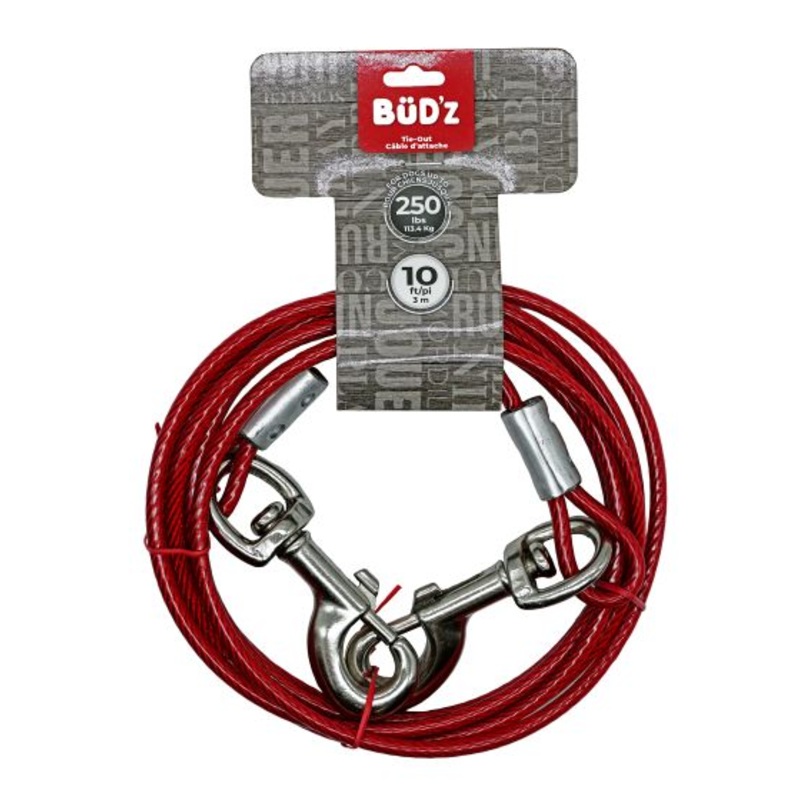 Tie Out Cable (250lbs, 10ft) | Bud’Z
