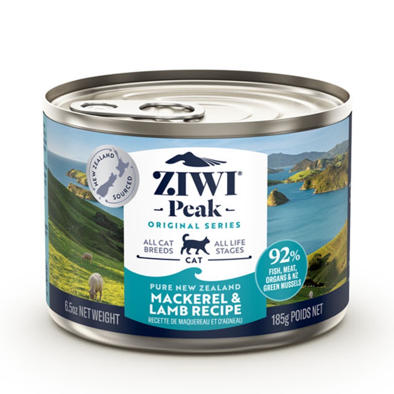 ZIWI Peak Wet Mackerel & Lamb Canned Cat Food Individual 185g