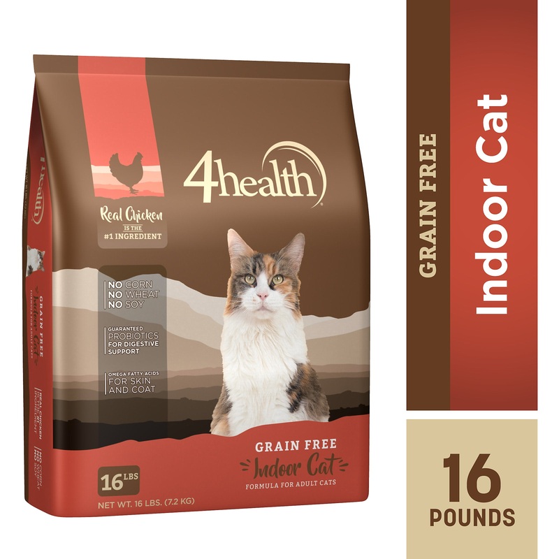 4health Grain Free Indoor Dry Cat Food Formula for Adult Cats 16-lb