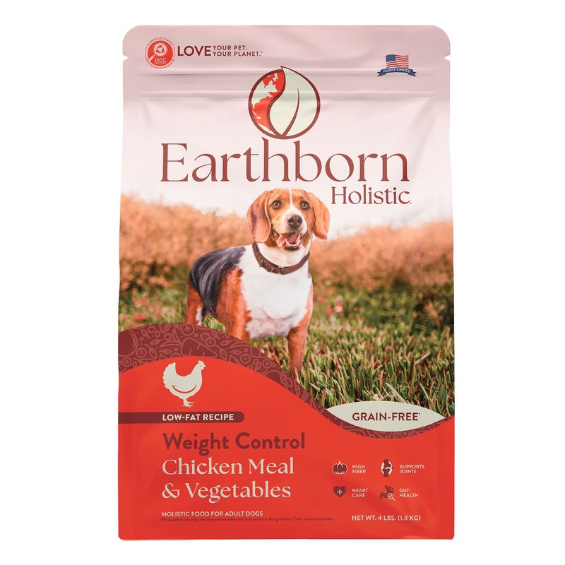 Earthborn Holistic Weight Control Chicken Meal & Vegetables Grain-Free Dry Dog Food 4 lb 4lb